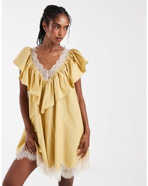 ASOS – popeline-minikleid - Pink
