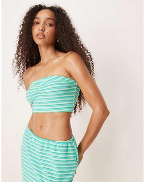 Dippin' Daisy's Dippin Daisys Bandeau Beach Crop Top Co-Ord - Green