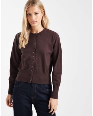 ONLY – strickjacke aus kompaktem strick - Lila