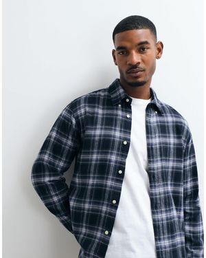 Jack & Jones Flanellhemd mit karomuster - Blau