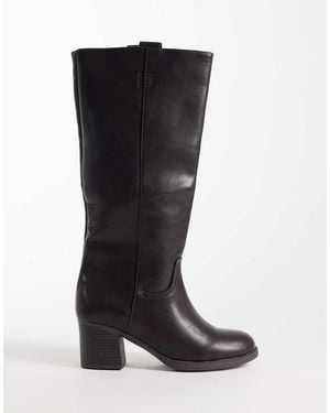 SEQWL Byron Stivali Al Ginocchio Slip-On Marroni - Nero