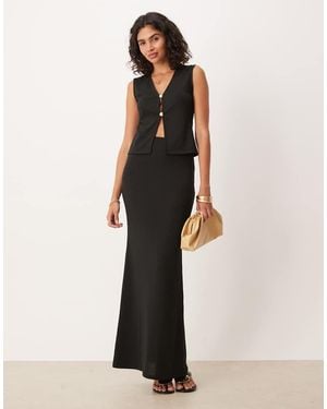 ASOS Co-ord Slim Fit Maxi Skirt - White