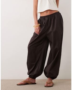 Mango Boho Balloon Leg Beach Pants - Black