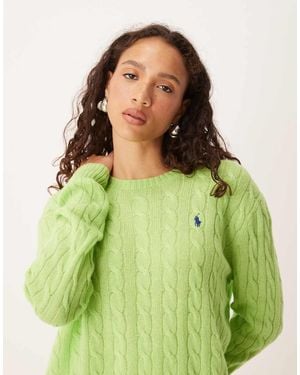 Polo Ralph Lauren Icon Logo Cable Knit Jumper - Green