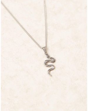 ASOS Collar Con Colgante De Serpiente De Acero Inoxidable Resistente Al Agua De - Neutro