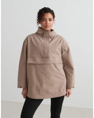 Aim'n Espresso Waterproof Oversized Anorak - Natural