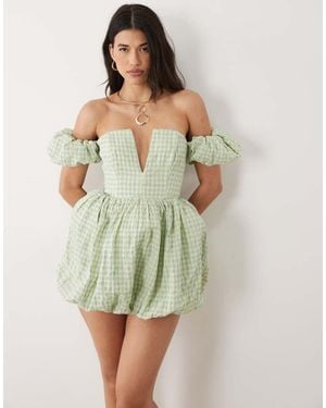 ASOS Puffball Mini Dress - Green