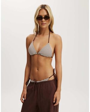 Cotton On String Triangle Bikini Top - Brown