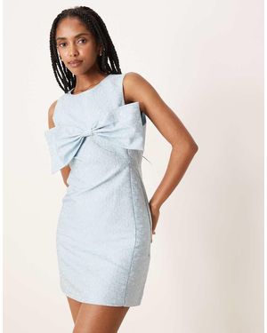 Sister Jane X Asos Bow Front Mini Dress - Blue