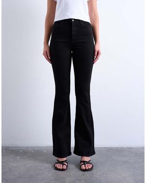 TOPSHOP Jamie Flare High Rise Jean - Black