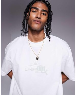 ASOS Boxy Oversized T-shirt With Street Graphic - White