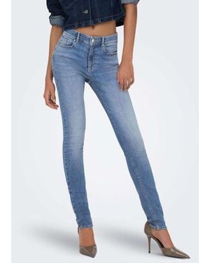 ONLY Royal-Power Vaqueros Pitillo De Talle Alto En Denim Azul