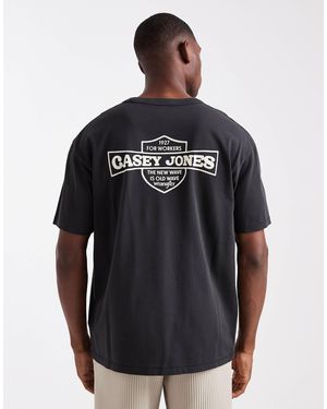 Wrangler – casey jones – workwear-t-shirt - Schwarz
