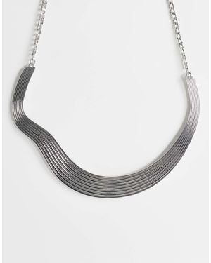TOPSHOP – miles – auffällige choker-halskette - Weiß