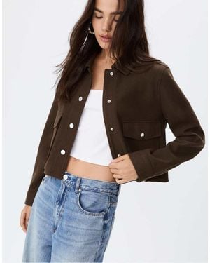Stradivarius Giacca Morbida Taglio Corto - Marrone