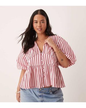 Nobody's Child Starlight Puff Sleeve Top - Red
