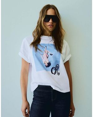 Bershka Olivia Rodrigo Oversize T-shirt - White