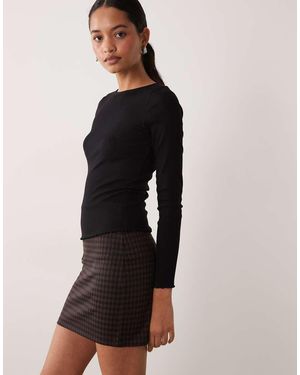 New Look Minifalda Tubo Jacquard - Marrón