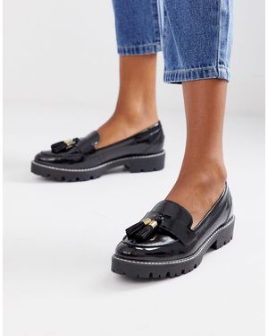 Dune Golding - Mocassins vernis à glands - Noir