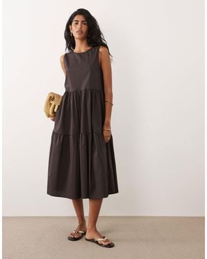 Jdy Tiered Midi Dress - Natural