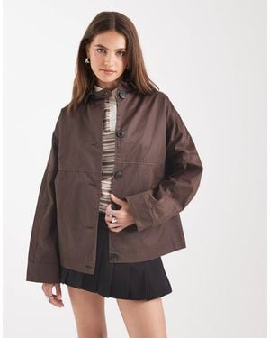 ASOS Wax Harrington Jacket - Brown