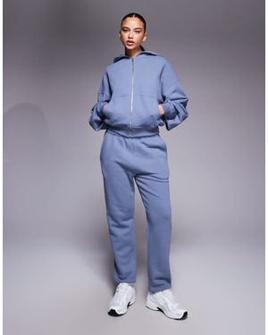 4505 Rest Day Heavyweight 420gsm Cotton Low Rise Cuffed jogger - Blue