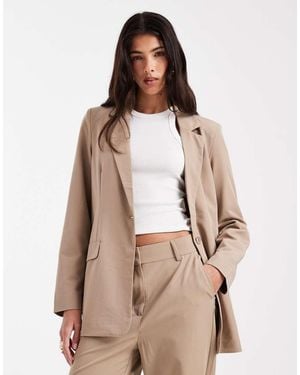 Vero Moda Loose Fit Tailored Blazer Co-Ord - Natural