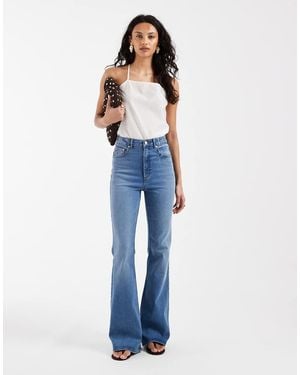 ASOS Vaqueros De Campana Muy Elásticos Y Diseño Moldeador De -Azul