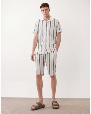 Brave Soul Co-ord Textured Shorts - Natural