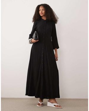 Y.A.S Maxi Shirt Dress - Black