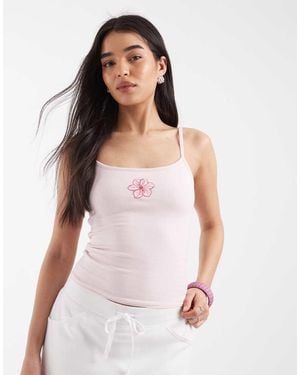 Hollister Reversible Mini Flower Graphic Cami - Purple