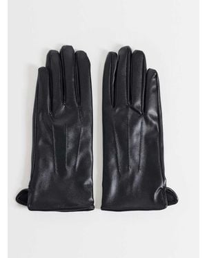 Vero Moda Guanti Effetto Pelle Neri - Nero