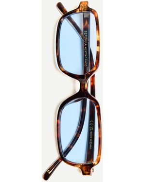 Bershka – rechteckige sonnenbrille mit rahmen - Blau