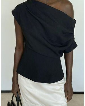NA-KD Sculptural Top - Black