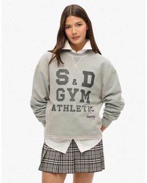 Superdry Vintage Tweed Pleat Mini Skirt - Grey