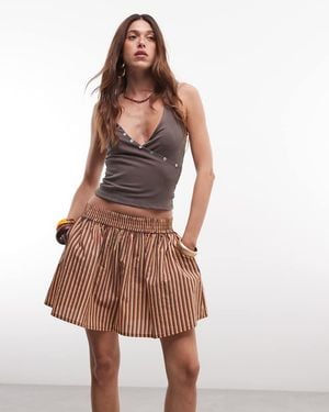 & Other Stories Pantaloncini A Righe Marroni E Blu - Marrone