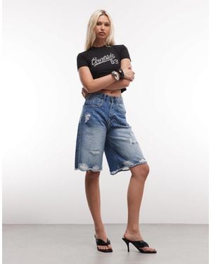 Courtside – jeans-jorts - Blau