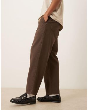ASOS Relaxed Tapered Trousers - Natural