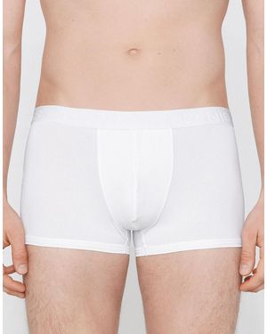 Tezenis Elastic Microfibre Boxers With Logo - White