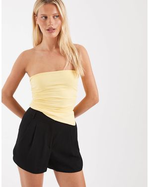 ASOS Tailored Linen Look Runner Short - Black
