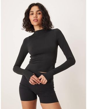 Nike Zenvy Dri-fit Long Sleeved Top - Black