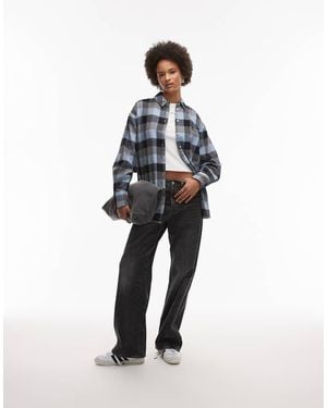 ASOS Brushed Oversized Shirt - Blue