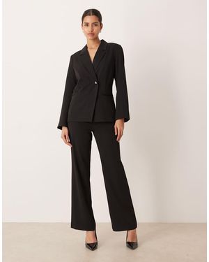 Vila Wide Leg Tailored Trousers Co-ord - Black