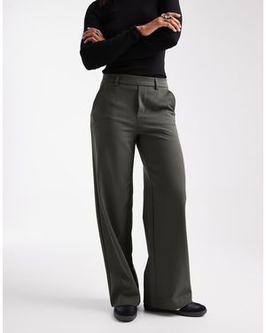 Object Wide Leg Tailored Trousers - Black