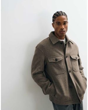 SELECTED Wool Blend Shacket - Brown