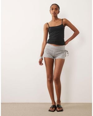 Mango Teen Tie Waist Denim Micro Short - Natural
