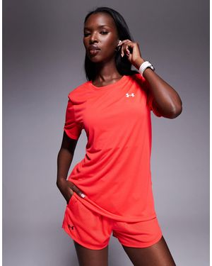 Under Armour Tech - t-shirt - course - Rouge
