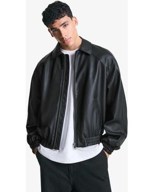 Bershka – jacke aus kunstleder - Grau
