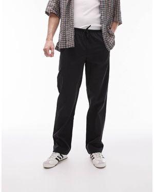 TOPMAN Straight Pants - Black