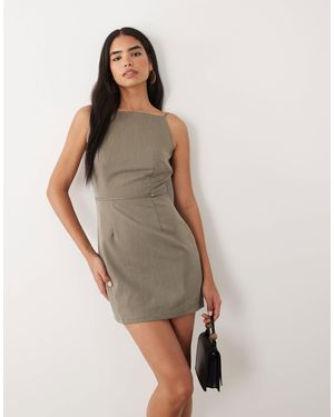 Kaiia – exklusive – elegantes minikleid im stil der 90er - Grau